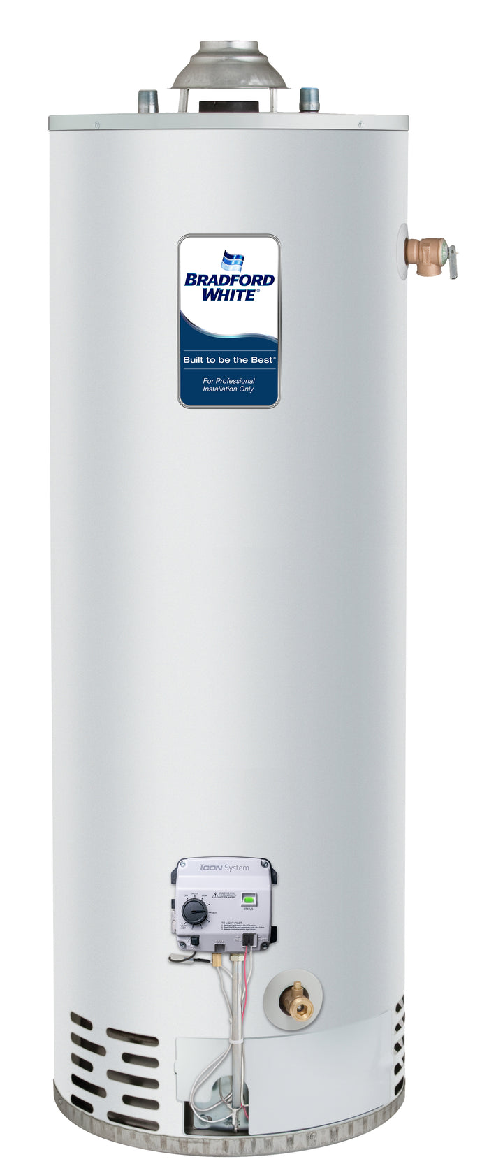 Bradford White atmospheric chimney vent gas water heater